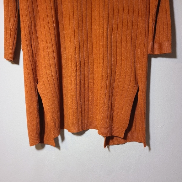 NWT Thinkable Red Orange Open Front Long Cardigan - Picture 5 of 8
